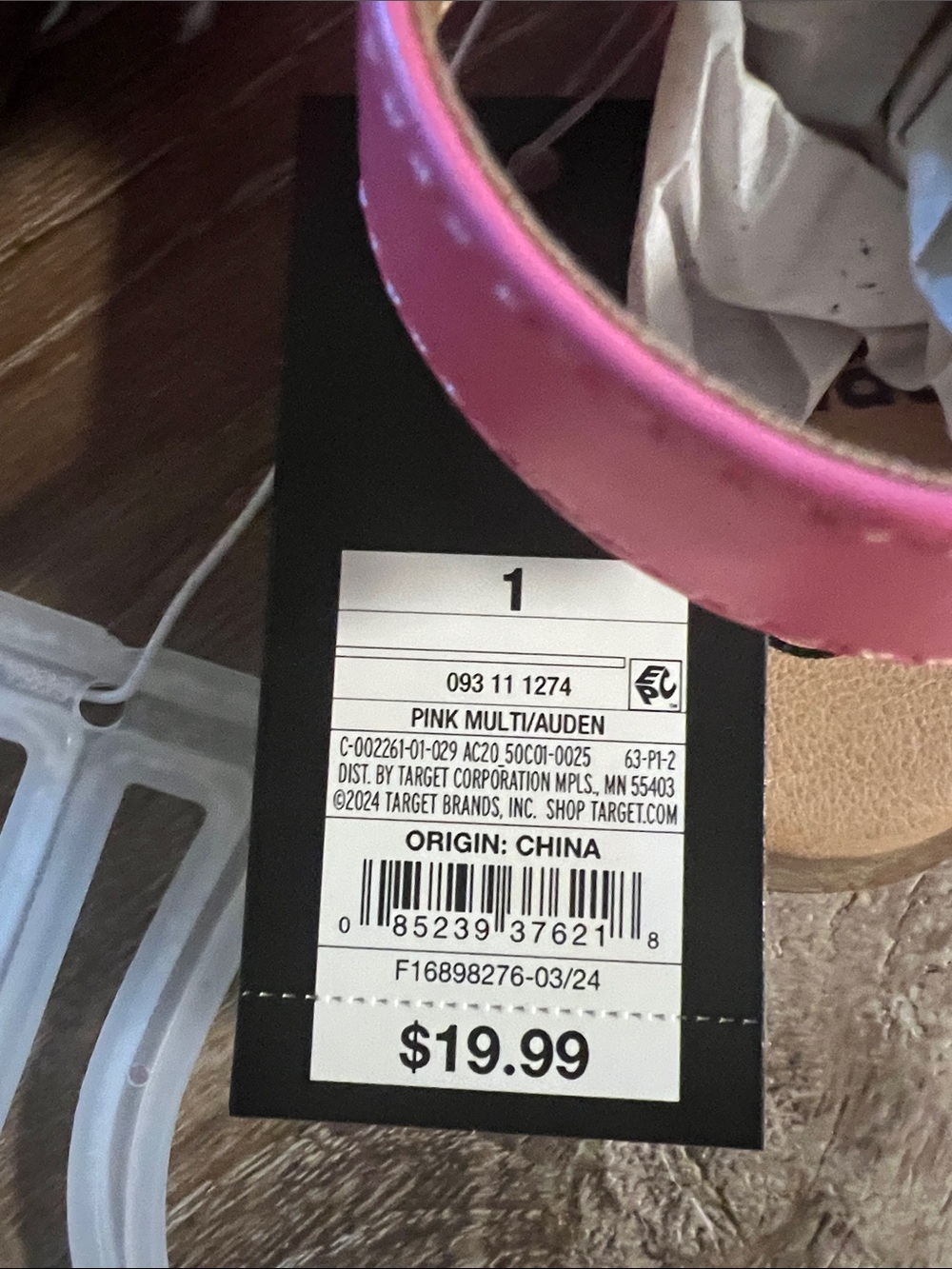 Art Class NWT Auden Multi Pink Sandals size 1 - Picture 3 of 8